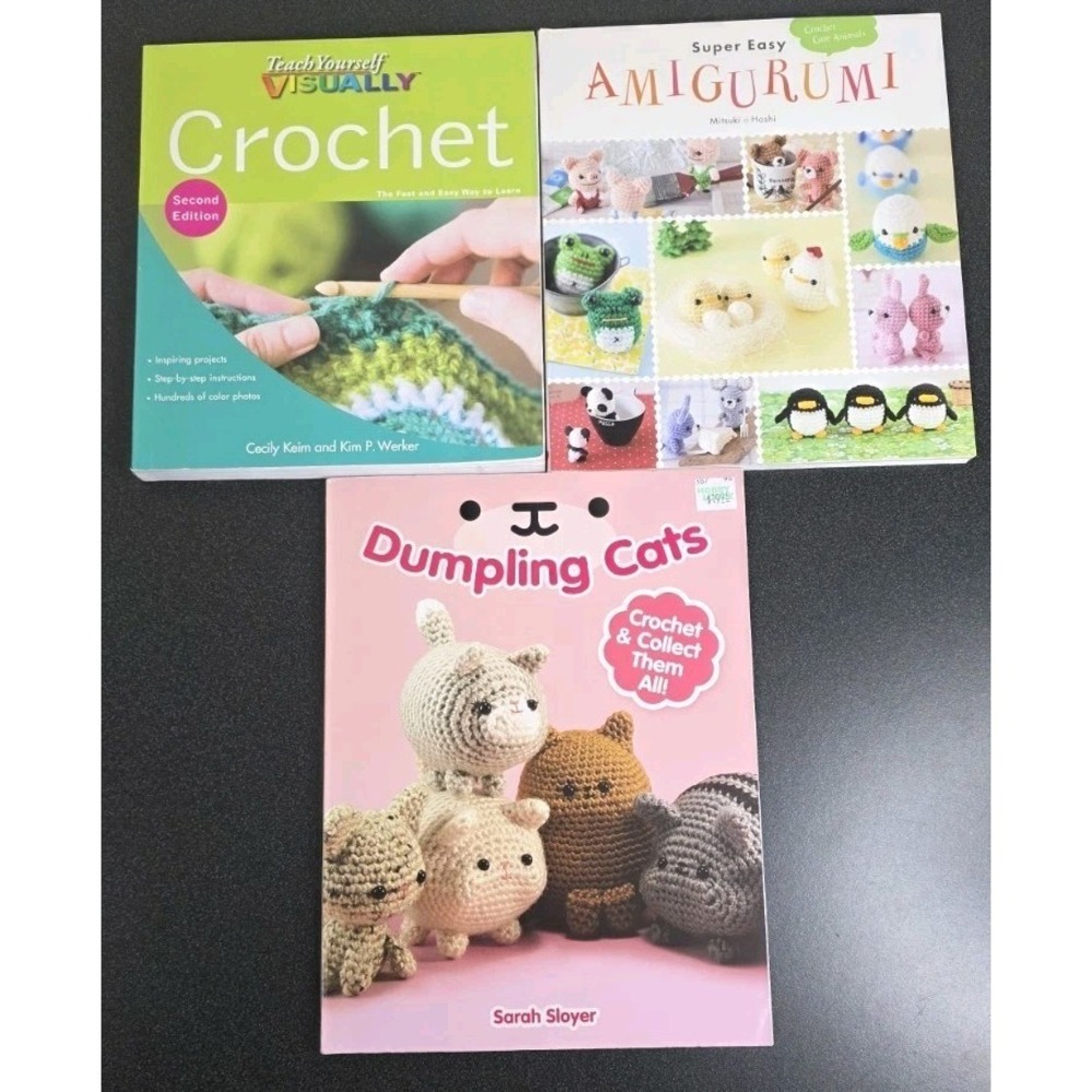 New 3 Crochet Learning DIY Craft Books Animal Sewing Art How To Teach Knitting